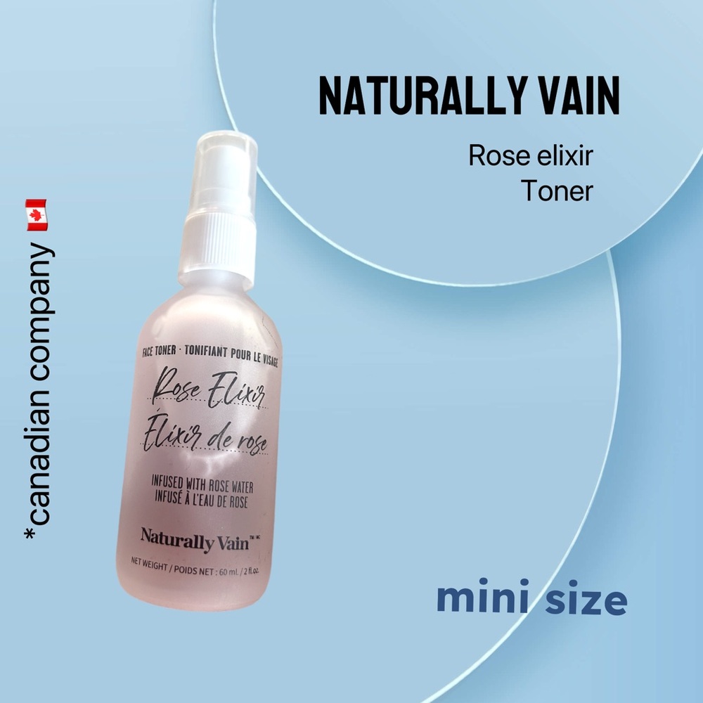 🇨🇦🆕NWOB NATURALLY VAIN | MINI | Soothing & Hydrate Rose Elixir - Face Toner